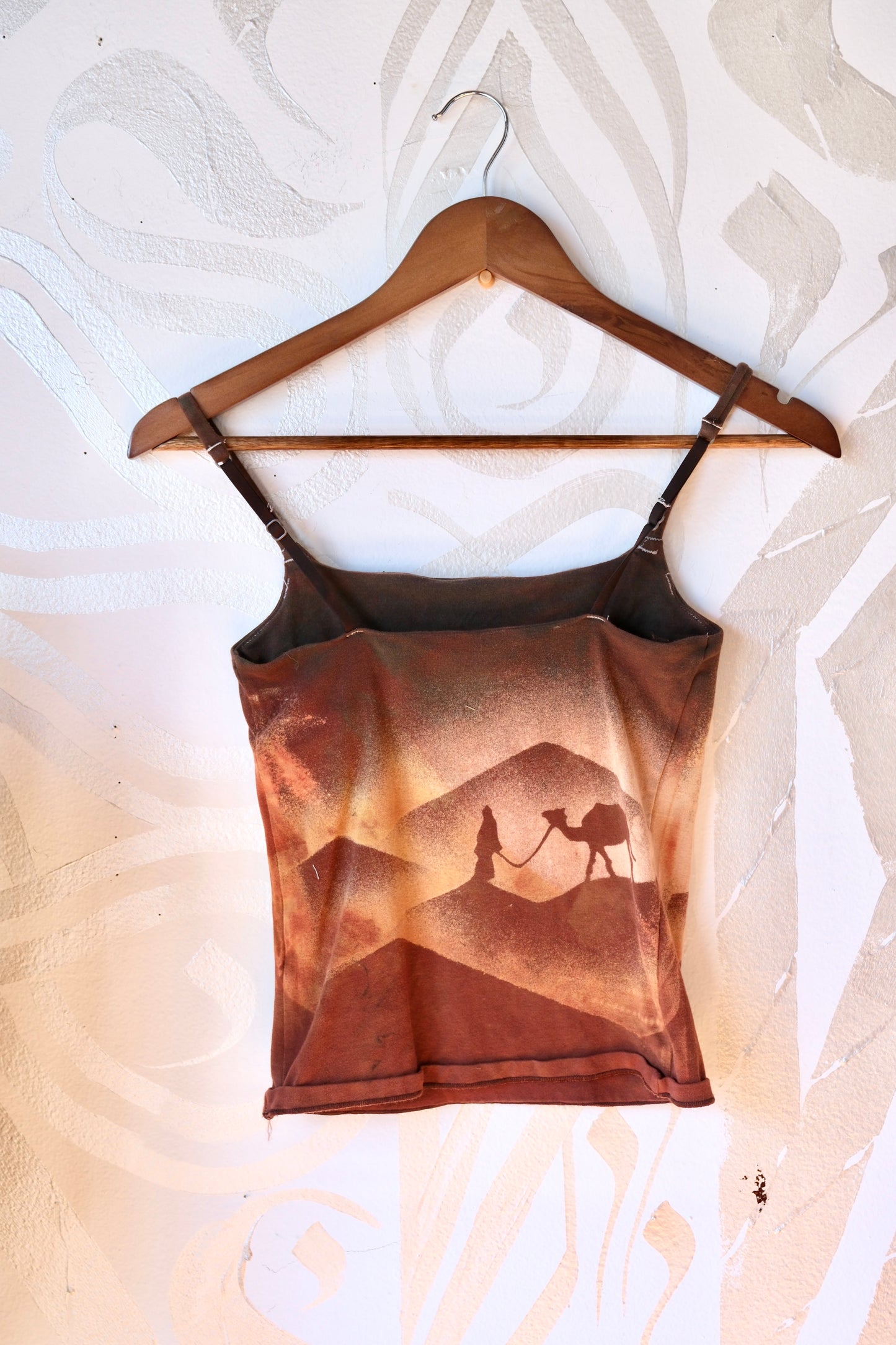 Small - Sahara Nights -Cami Tank Top - 91% organic cotton and 9% elastane