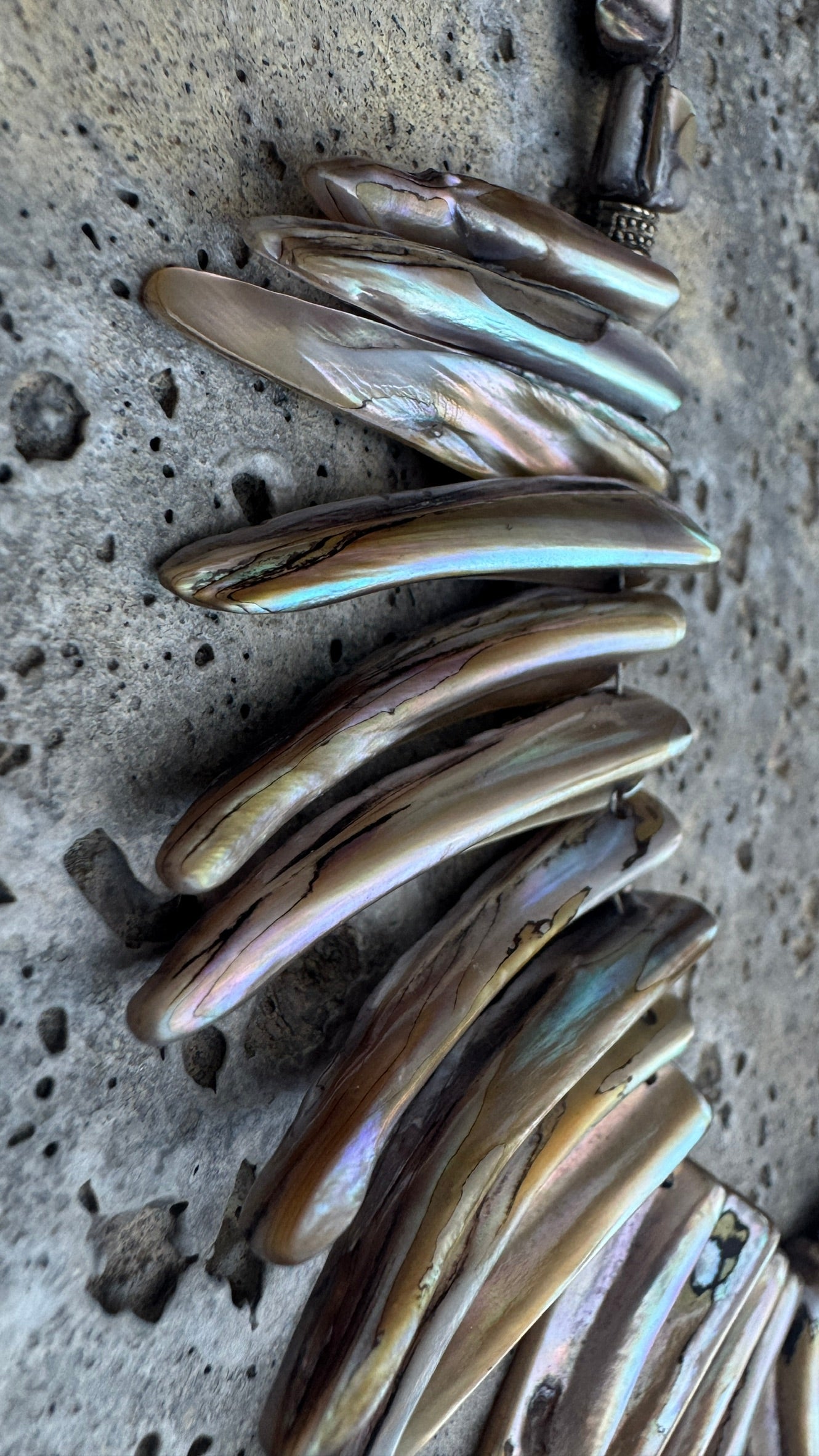 100% Abalone Necklace - "Vintage"