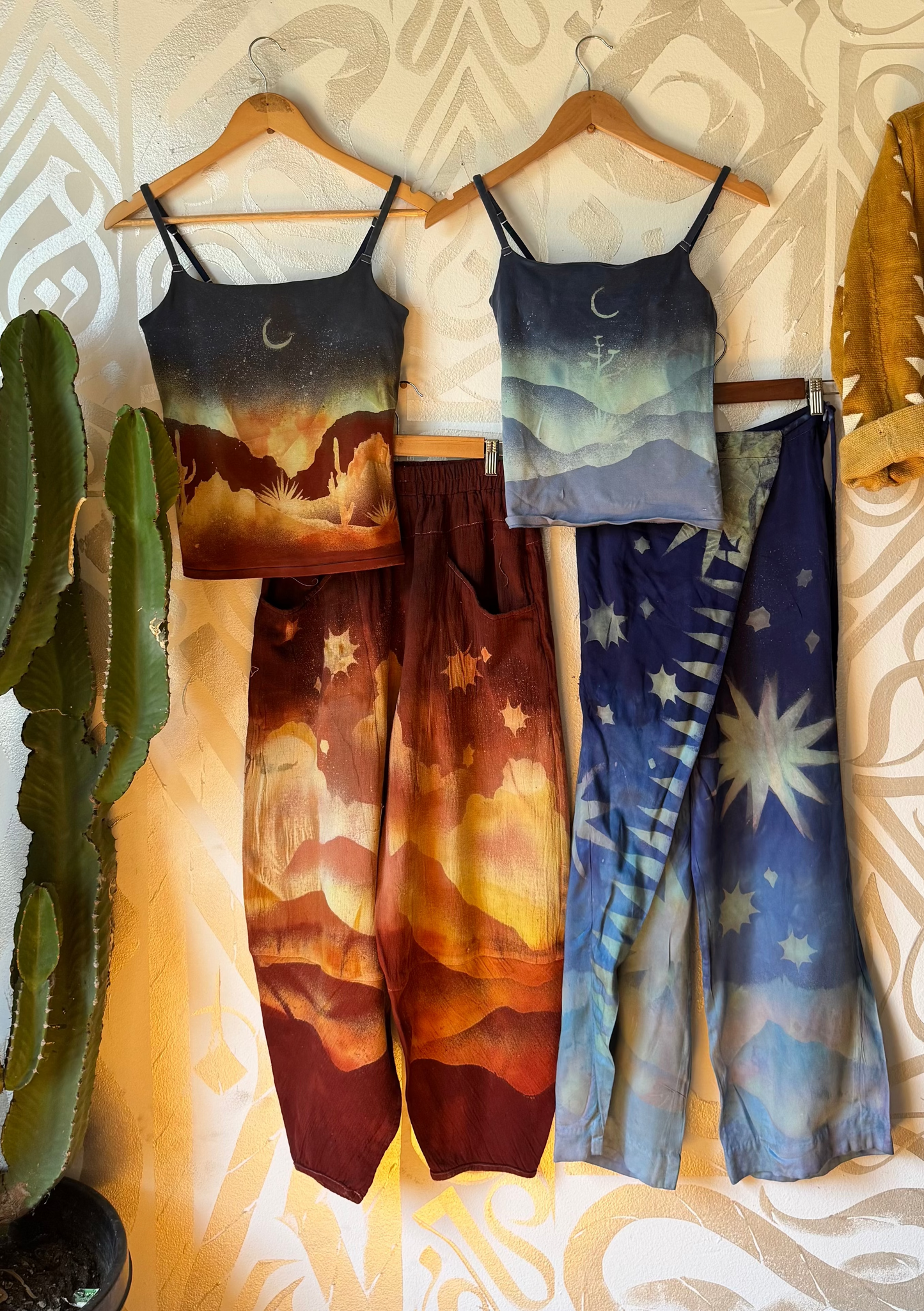 New! 4 Pre Order Slots - Golden Hour - Parachute Pants - 4-8 WEEKS CUSTOM  SLOT-Solar Power Terracotta-  100% Organic Hand loomed Kala Cotton - Limited Series