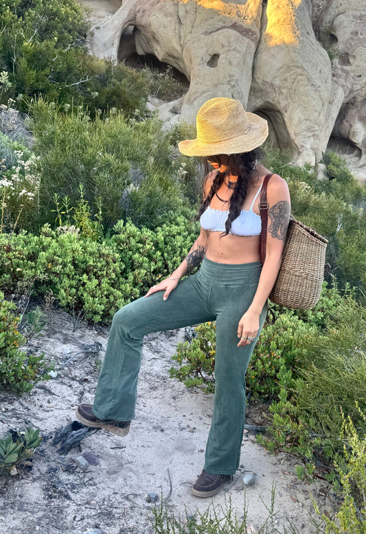 Agave S/M/L/XL Leggings Semi Flares/Straight -Limited Release Pants -Ready To Ship - Short or long Version- Lounge/Yoga/Dancing/Festival wear -Made In LA, California - super soft - sturdy medium weight - 96% Cotton 4%Spandex