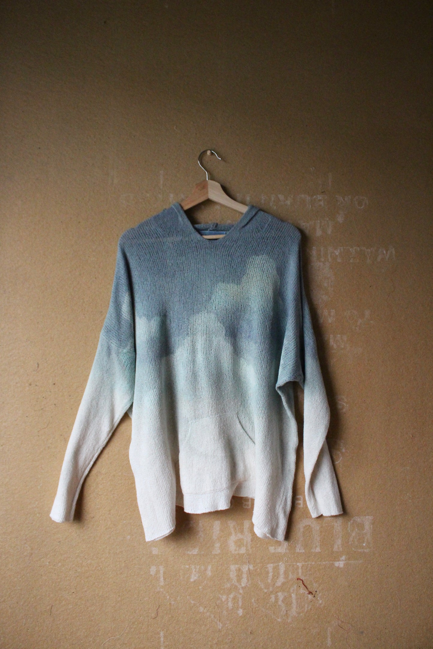 Small-Medium - Blue skies Hoodie sweater - - FLAX brand x Zhinh - 88% Cotton 12% nylon