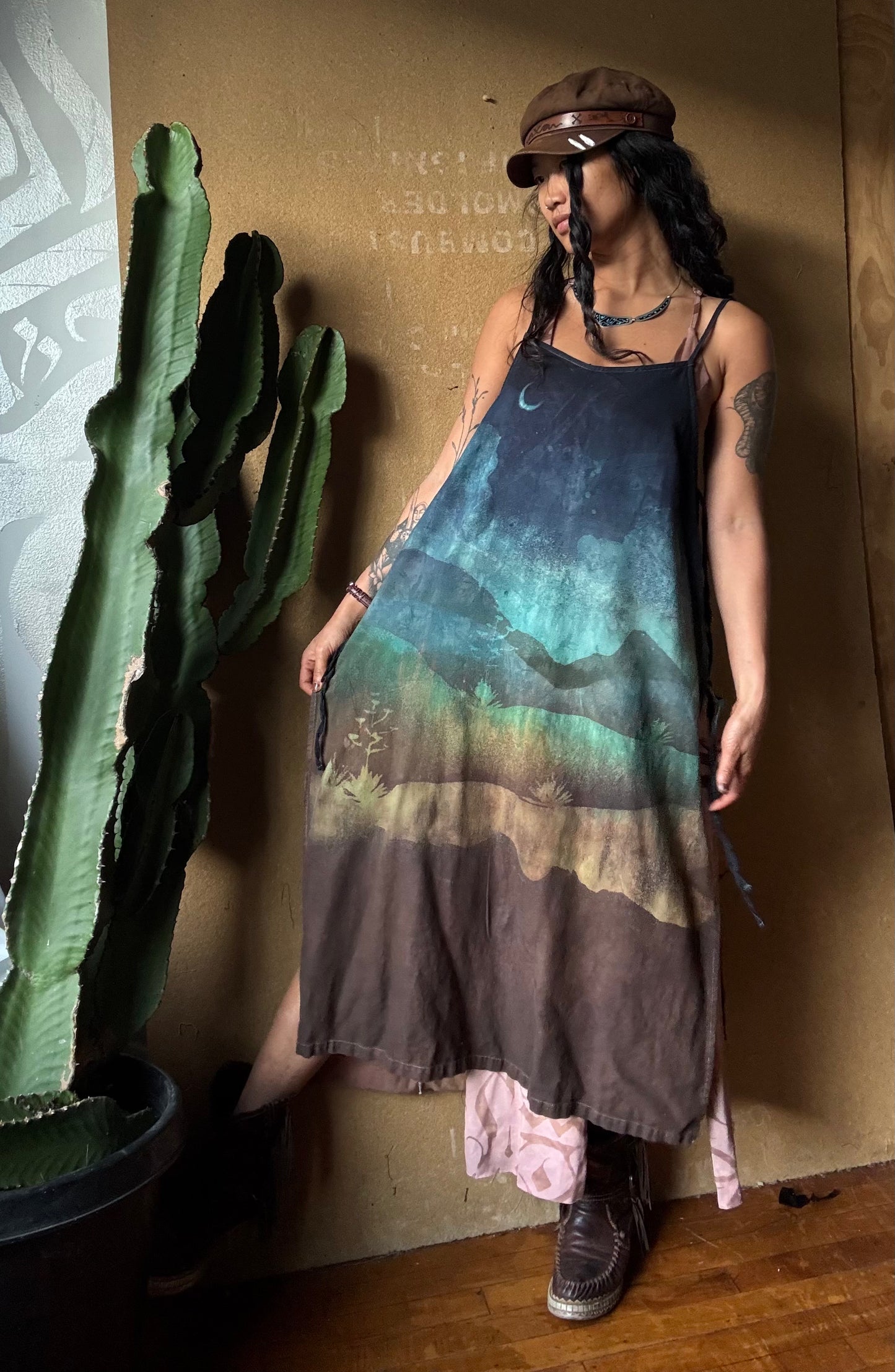 Small/Medium - Midnight Hike - The Zhinh DAI  Tunic tie Dress 100% Cotton