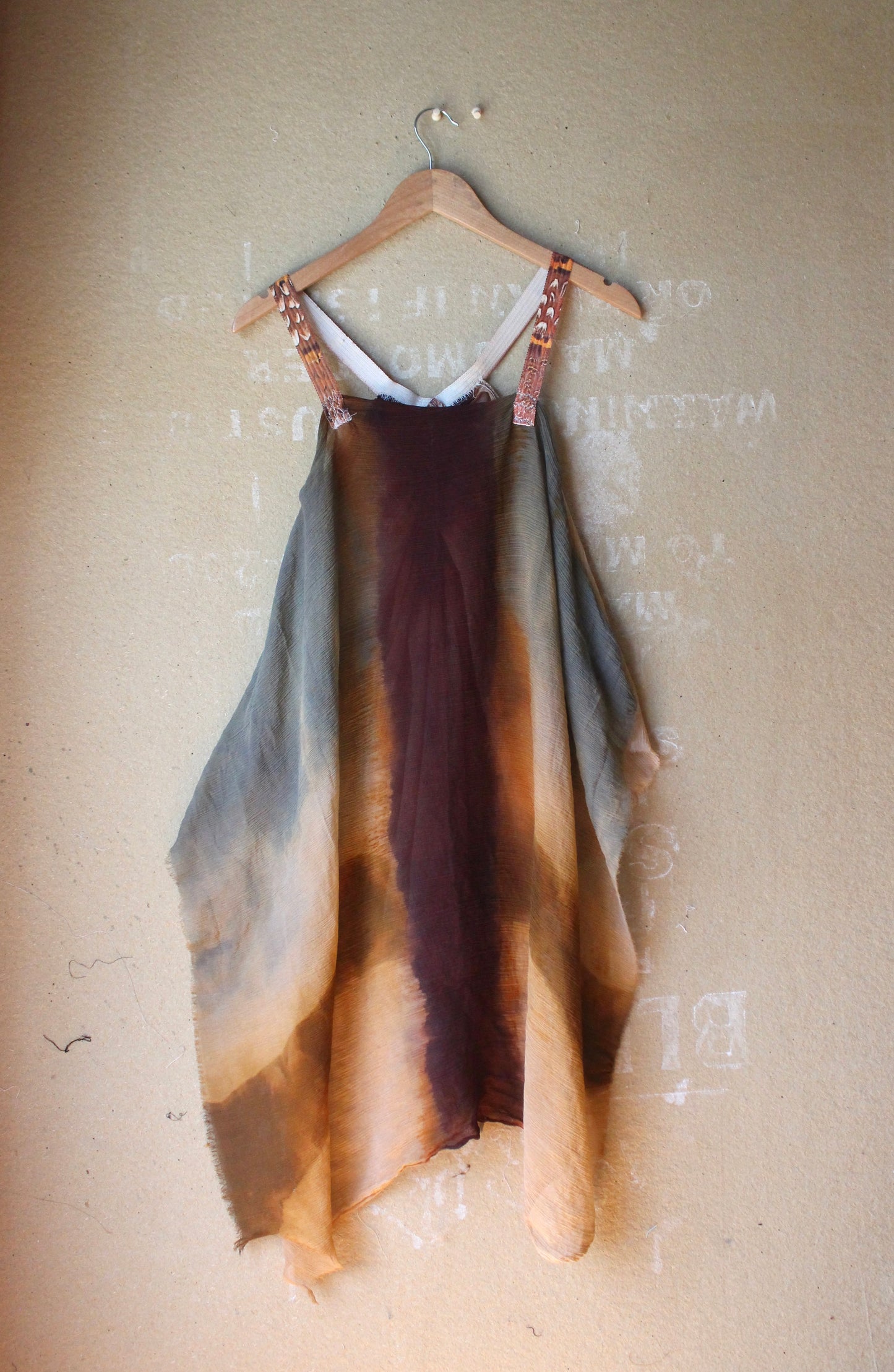 S/M- OOAK - Feather Drape Top - Reversible 100% Silk Chiffon ( deadstock)