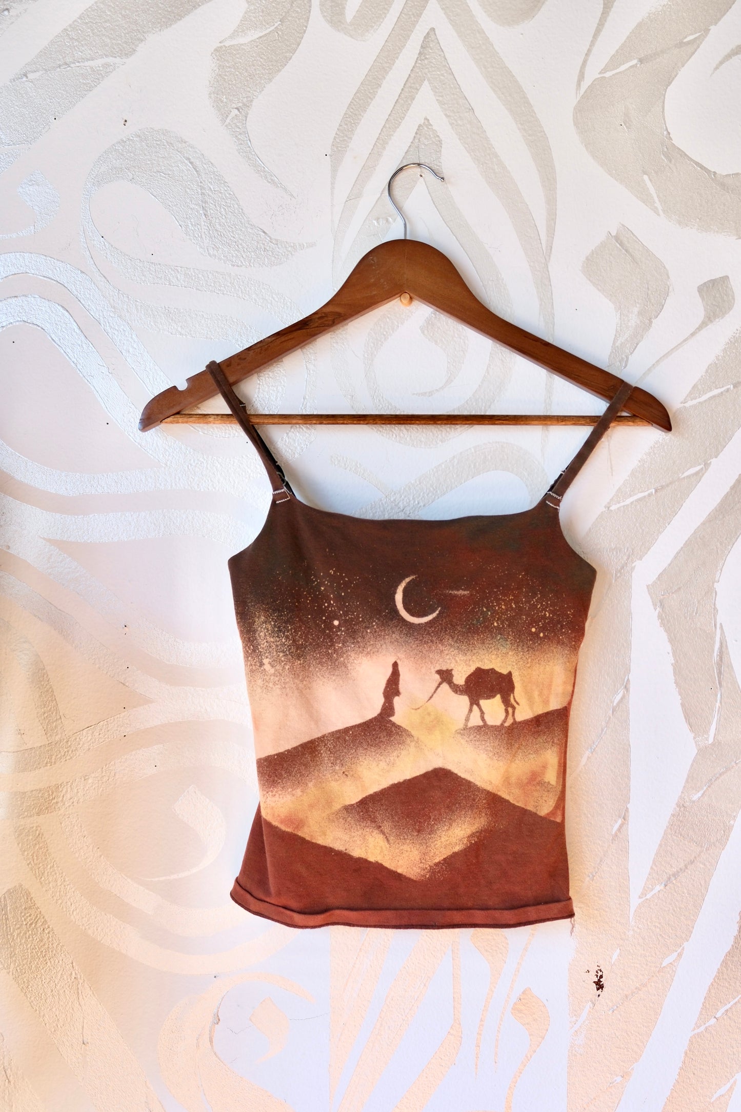 Small - Sahara Nights -Cami Tank Top - 91% organic cotton and 9% elastane
