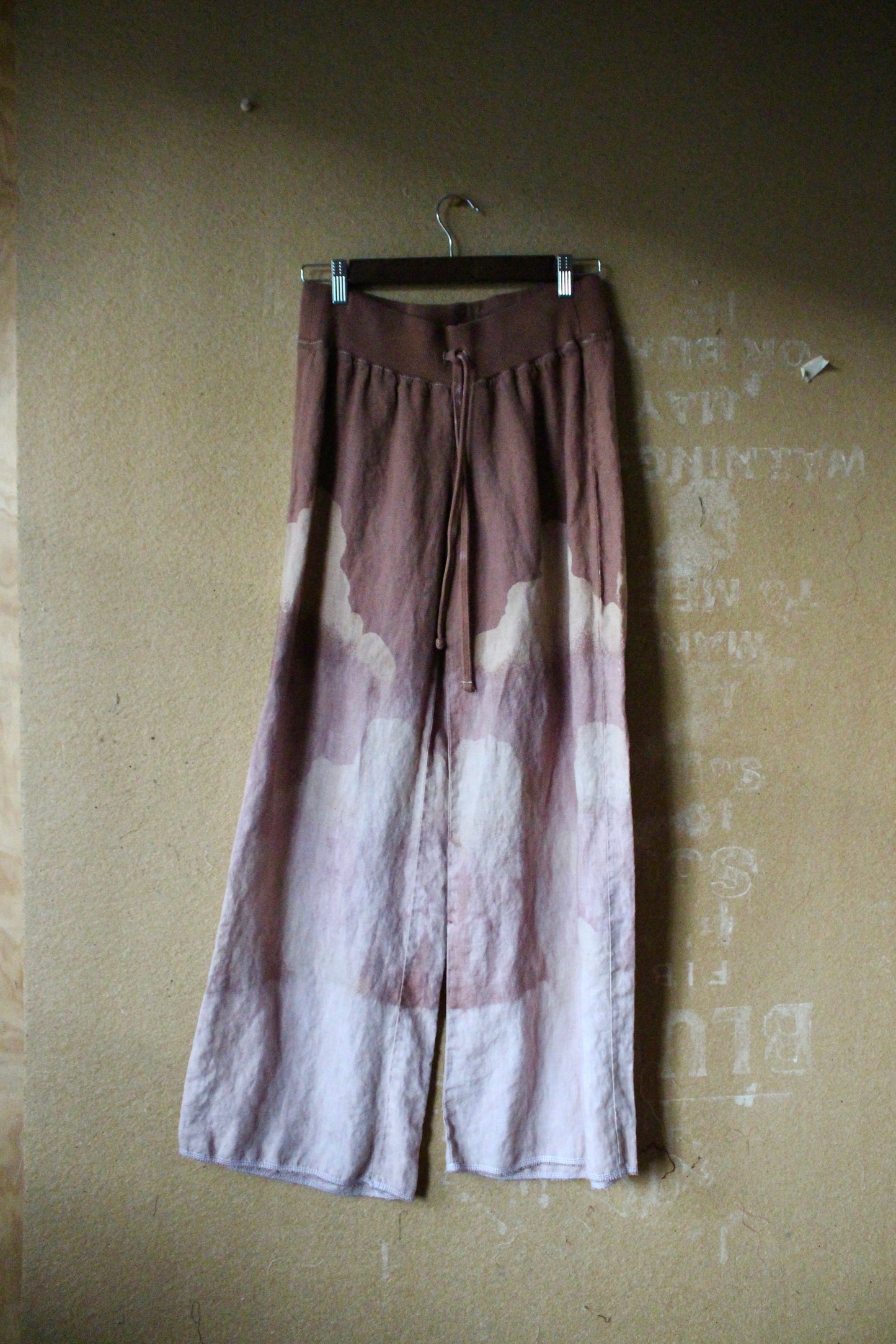 Small - Mauve Linen Pants -100% linen