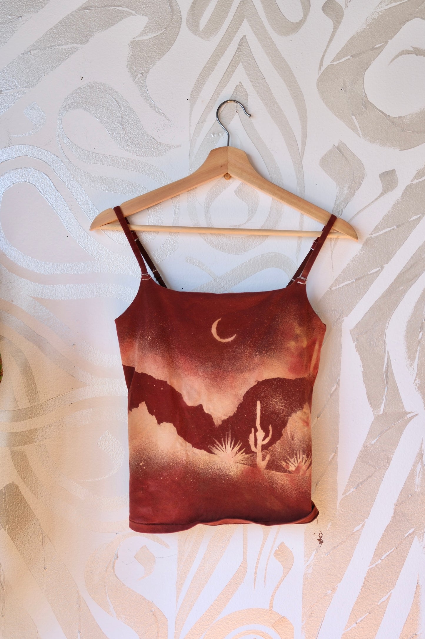 Large- Terracotta Minute Canyon- Cami Tank Top - 91% organic cotton and 9% elastane