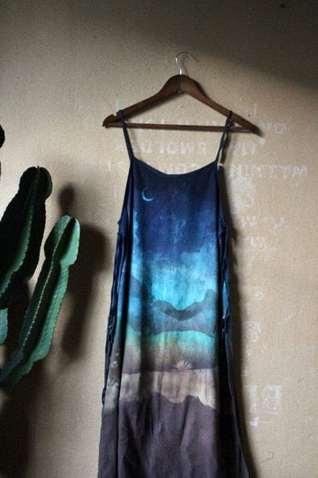 Small/Medium - Midnight Hike - The Zhinh DAI  Tunic tie Dress 100% Cotton