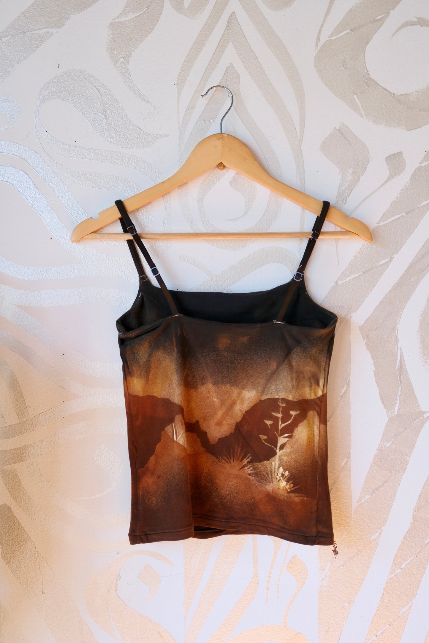 Medium -Moody Canyon Howl-  Cami Tank Top - 91% organic cotton and 9% elastane
