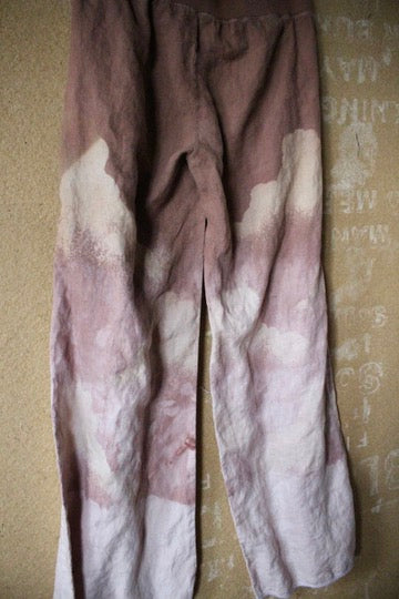 Small - Mauve Linen Pants -100% linen