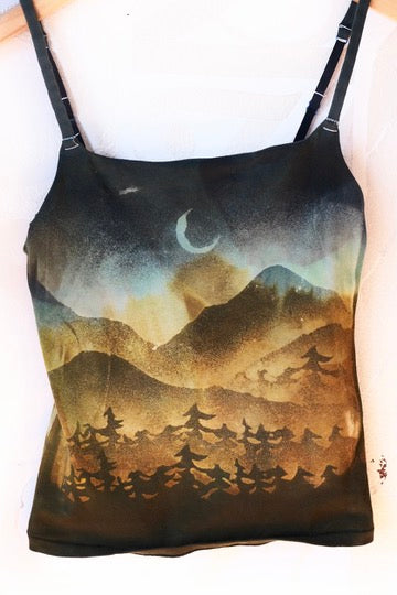 Small - Mountain Pine Hike- Cami Tank Top - 91% organic cotton and 9% elastane