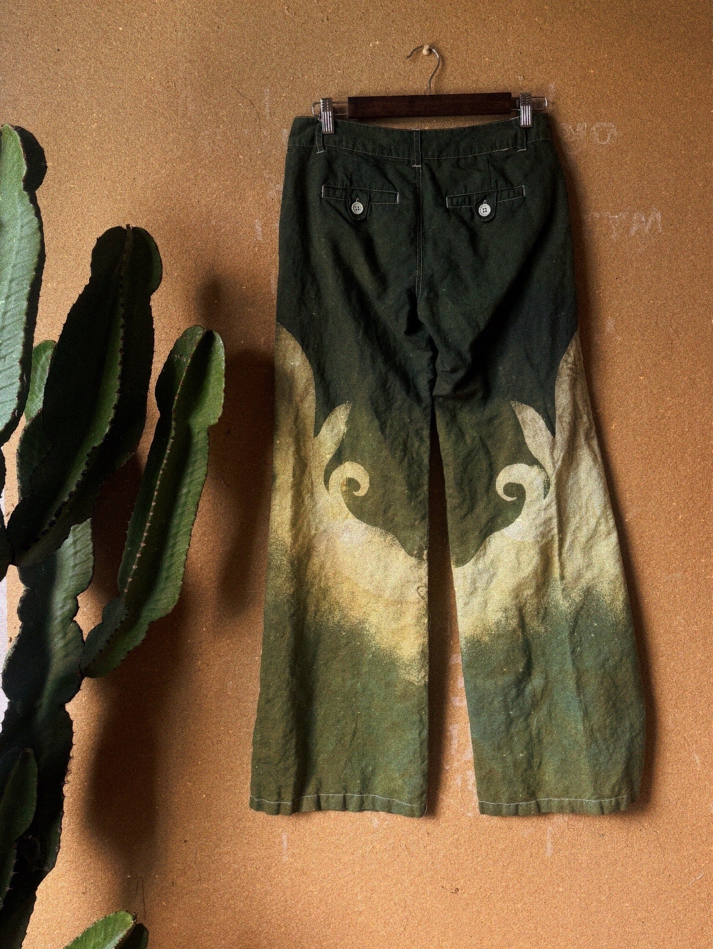 XS/ Small - Emerald Shapes of my Soul - - 100% Linen
