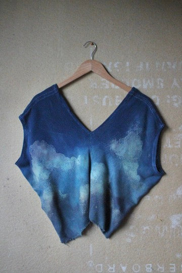 Blue Sky Henka Top - Fits XS/S - Deadstock Fabric - 100%Cotton