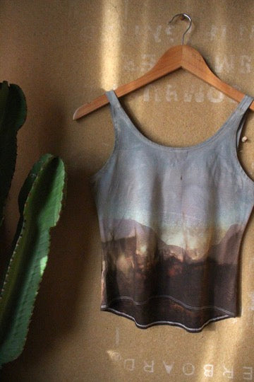 Small-  Celebration Of life -Soothe Landscape Tank - Lightweight - 66 % bamboo/Cotton /4% Spdx