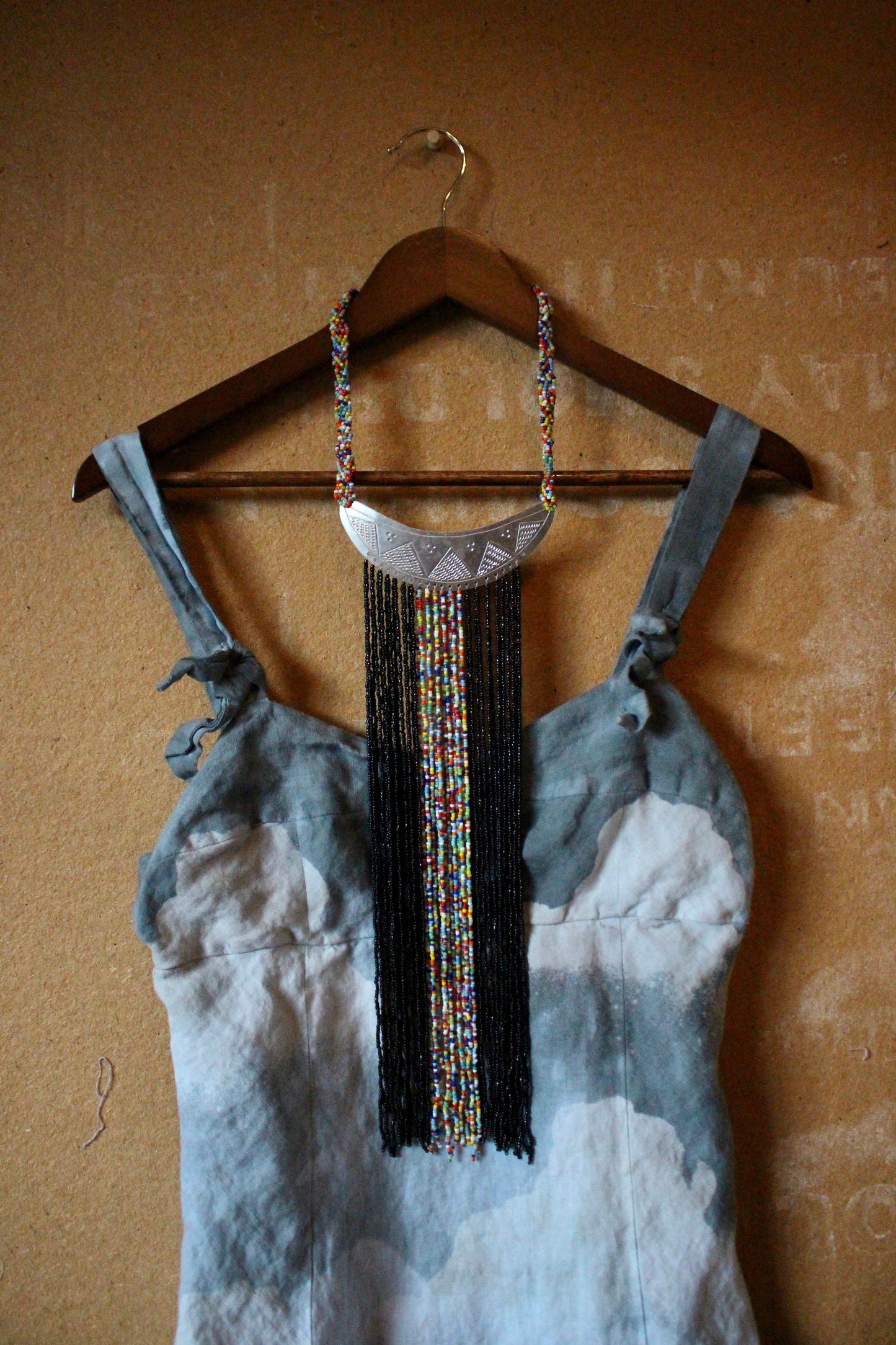 Medium - Blue Skies Mini Dress- 100% Linen - Regenerazhinh upcycled Collection OOAK