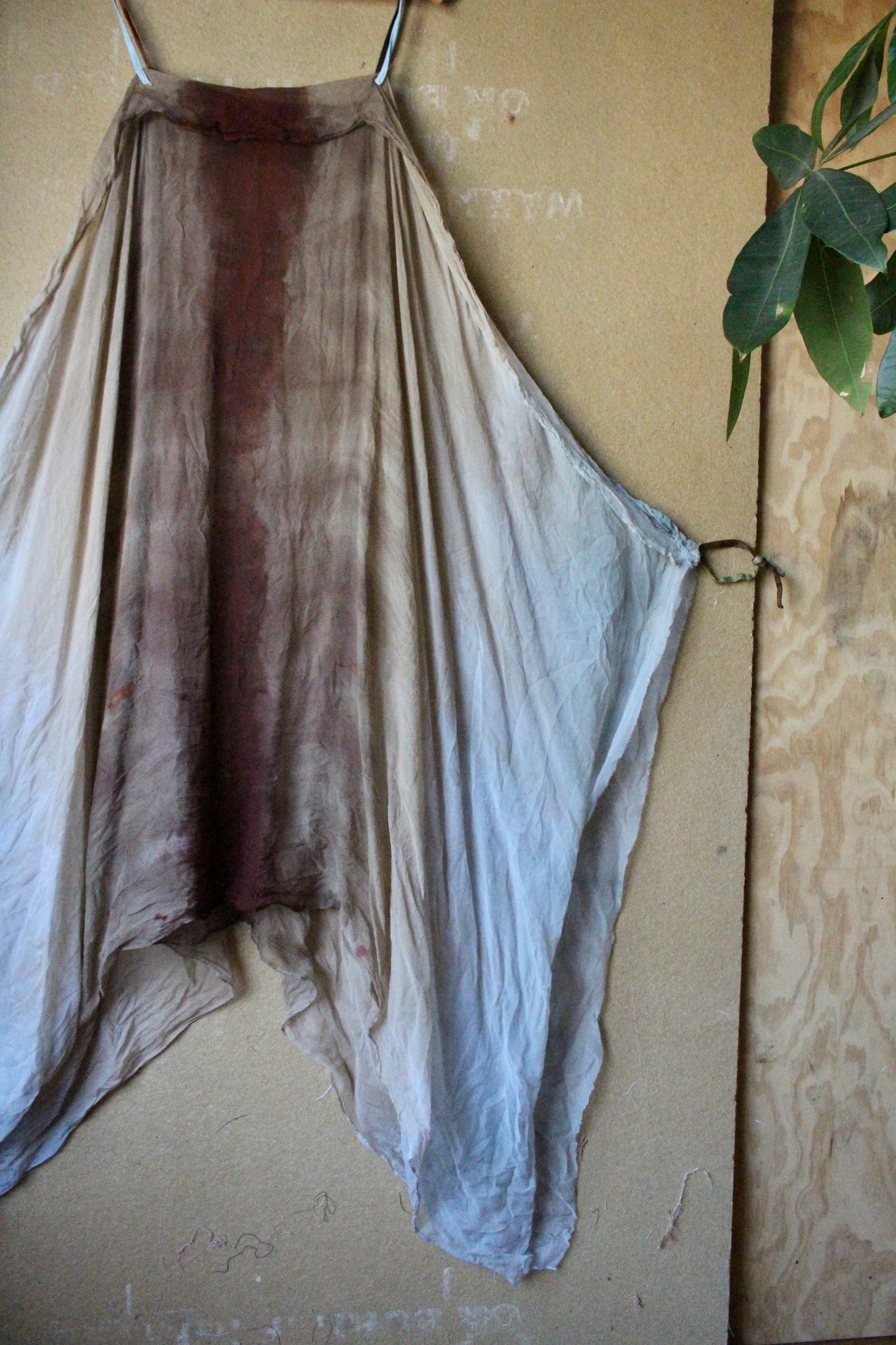 Free size - Aura EXPANSE 100% Dead stock Silk Chiffon Cover up translucent dress - Adjustable straps- Finger straps for wings