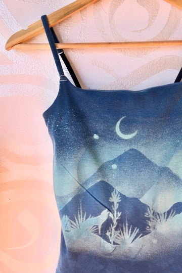 Small-  Goodnight Moon- Cami Tank Top - 91% organic cotton and 9% elastane