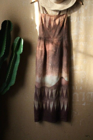 Medium- Terracotta Mountain Dress  - Stretchy Linen/Rayon  - This dress is insanely comfy - a linen fabric that is stretchy and maintains the linen like texture... (Copy)