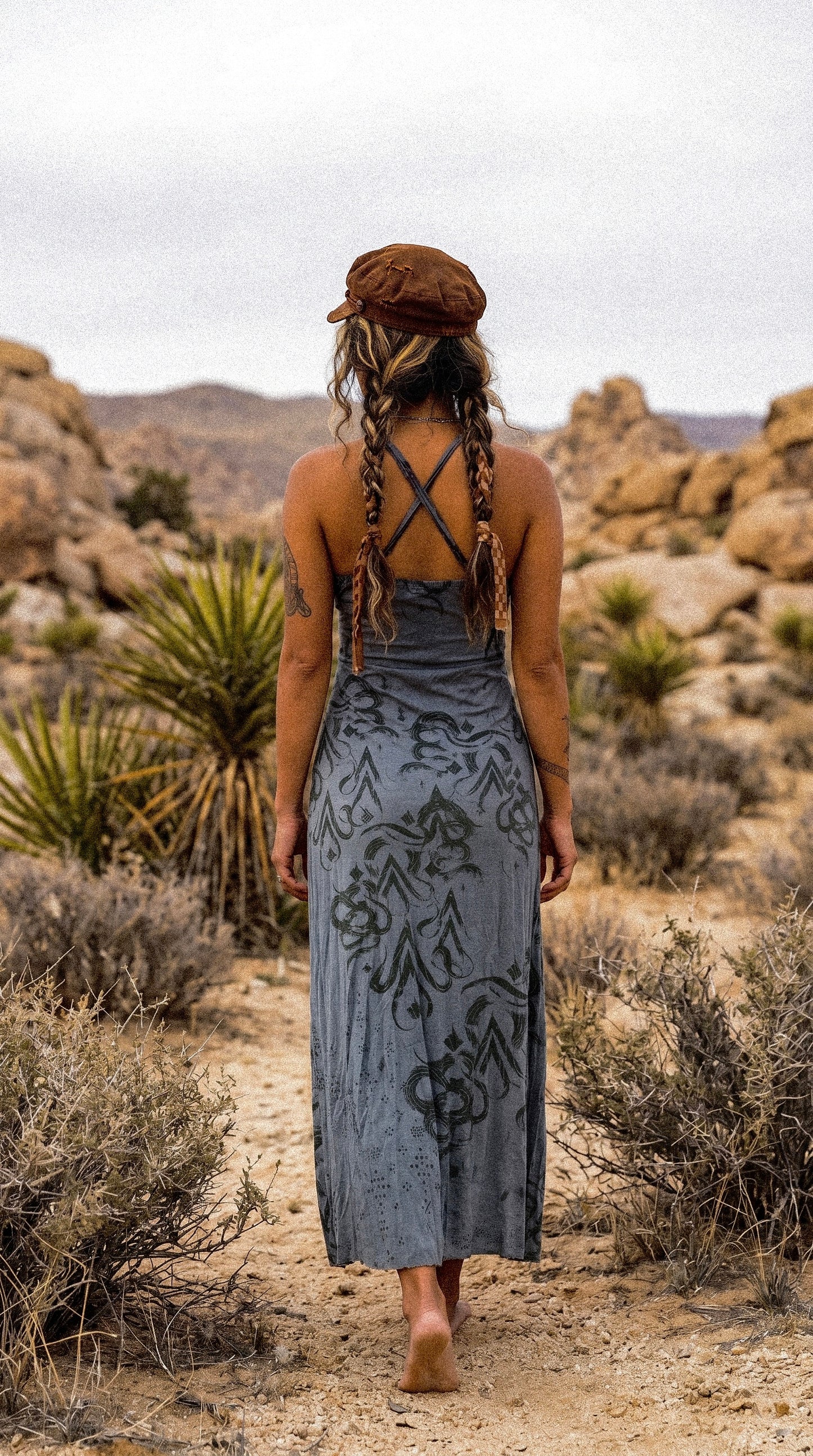 Medium- Midnight Currents- OOAK - Flow script -Darkoski X Zhinh Colllaboration Dress (Runs Small)- Limited Series-  Bamboo Cotton 4 %SPNDX