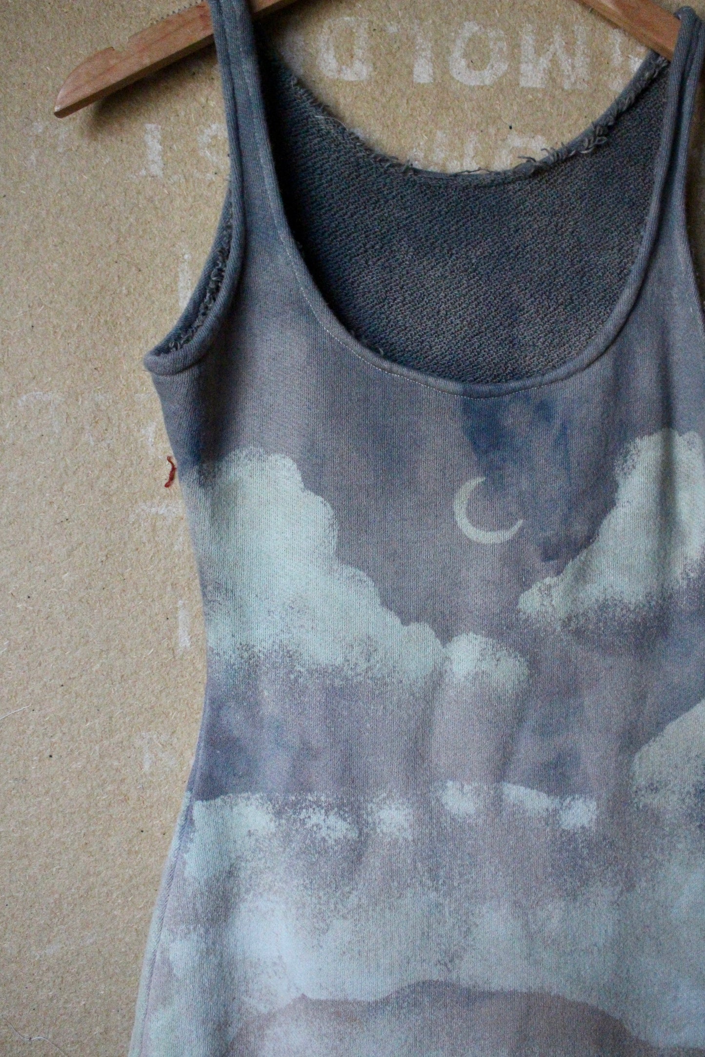 Fits Small/Medium -High Desert soothe -Tank Dress - super soft 100%cotton french terry - dead stock fabric