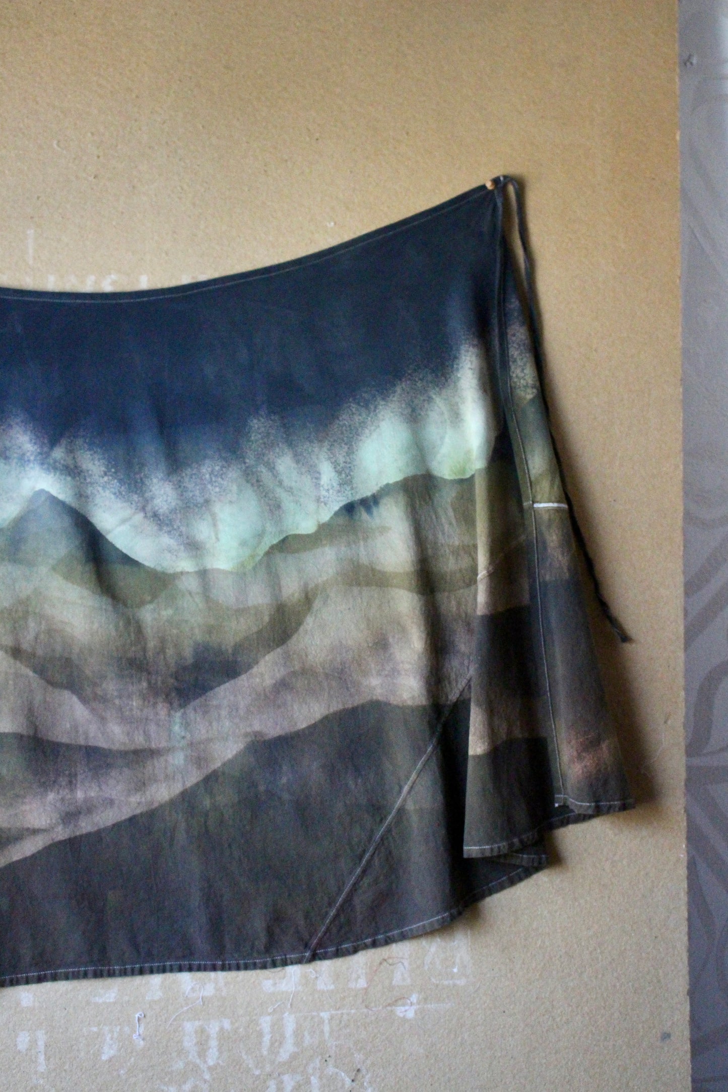 Small/Medium - OOAK Grand Risings- Lunadala Landscape Tapestry Wrap Skirt - Cotton Flower Clothing collab - 100% Cotton
