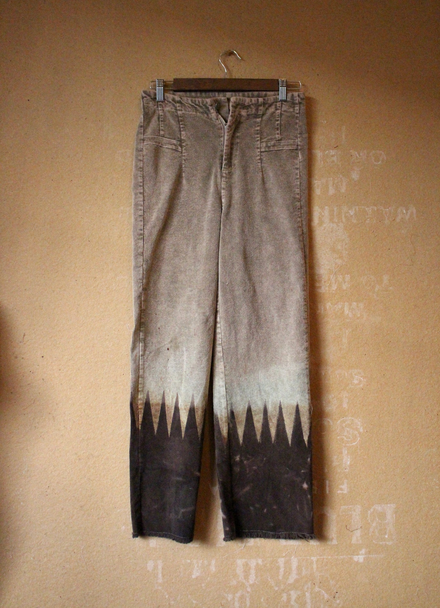Small - Mountains -Cordorouy Pants - Upcycled