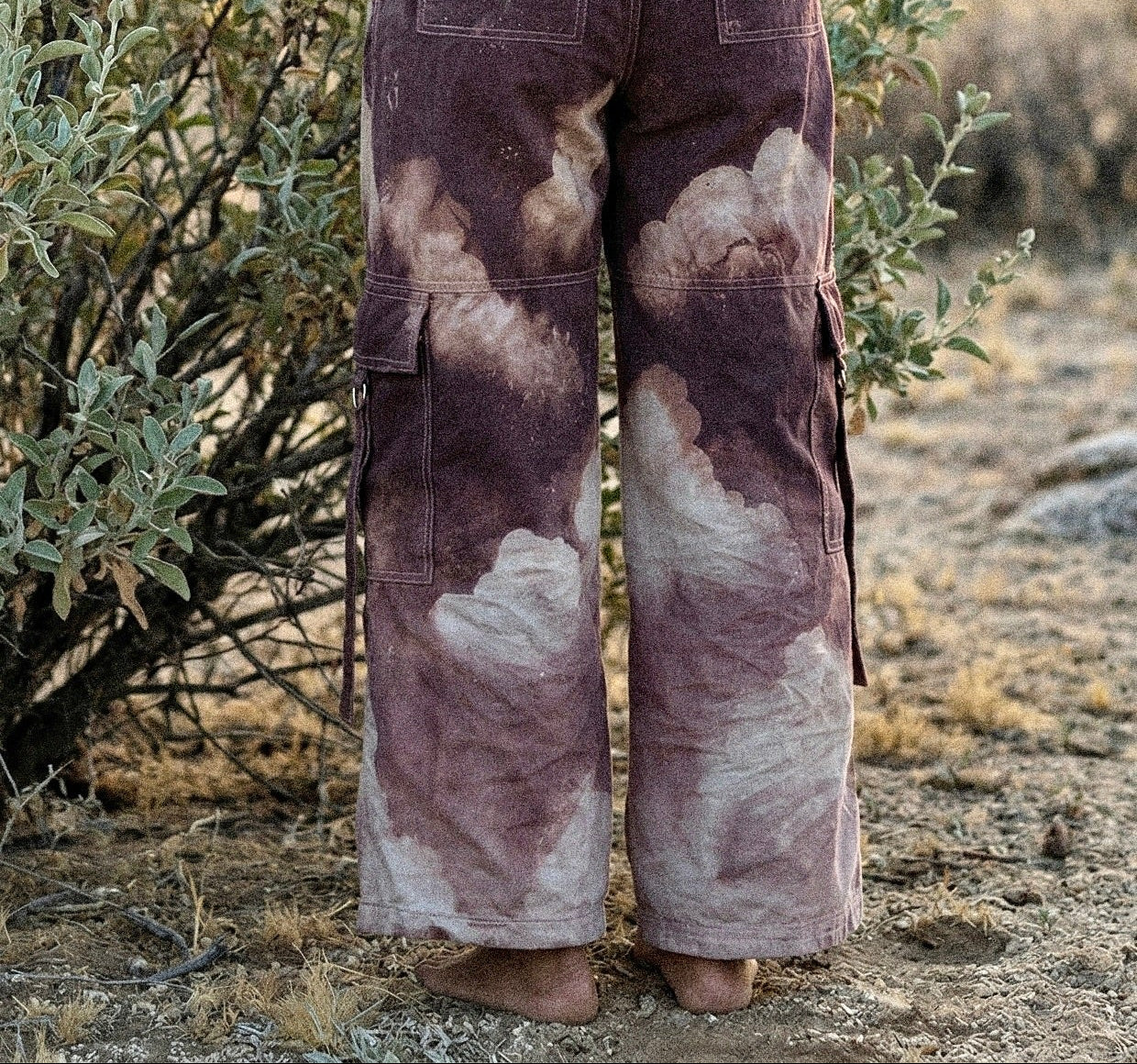 "The See you To- Mauve - O" Cloud Cargo Panta - 100%Cotton -Limited Series-  Upcycled Pants - Regenera-zhinh
