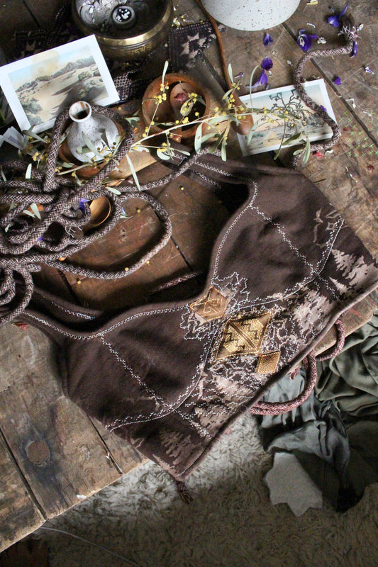 MTO - The Rug Spell Corset Top -XS-XL - Place in notes your size :) Read caption- Dark Umber brown or Emerald/Olive green