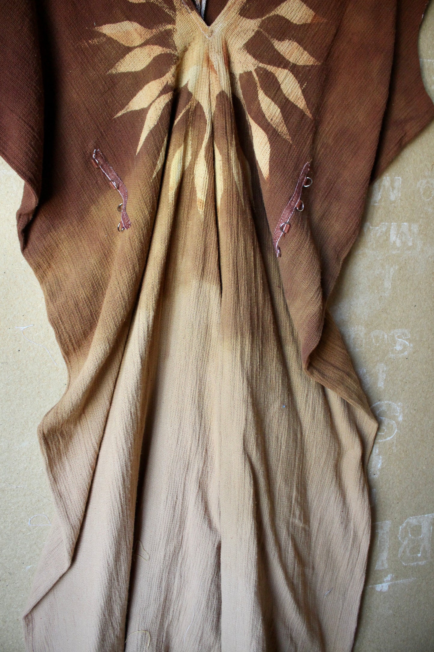New! RTS - Rustic Solar Sun Dress Henka Dress 3 -Fits S/M/L (Regular size) -Maxi- Ready to ship- with Tie back Rope
