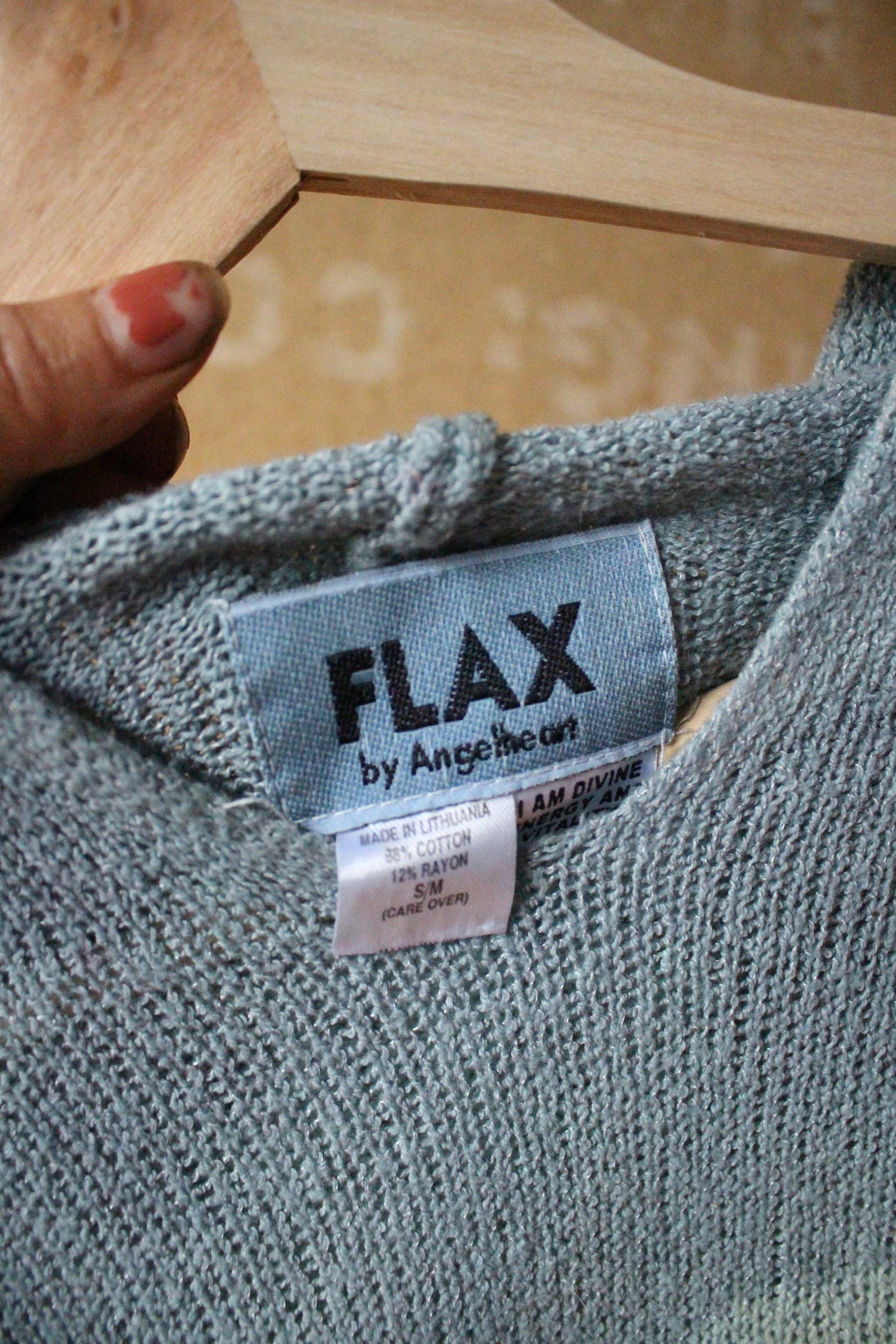 Small-Medium - Blue skies Hoodie sweater - - FLAX brand x Zhinh - 88% Cotton 12% nylon