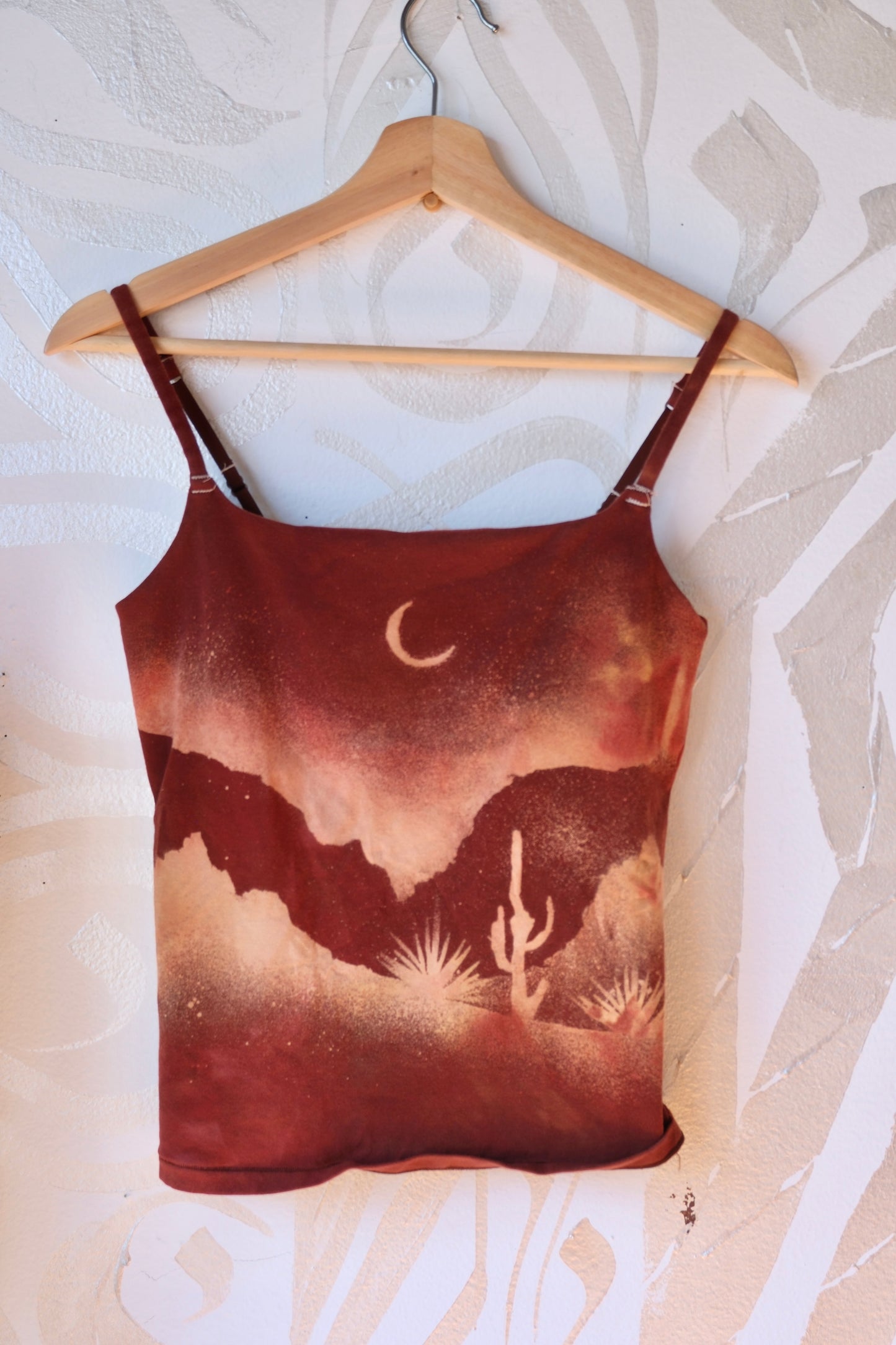Large- Terracotta Minute Canyon- Cami Tank Top - 91% organic cotton and 9% elastane