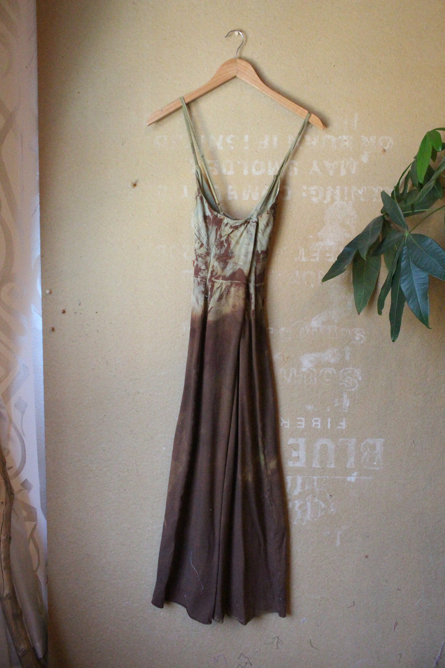 Small- OXIDATE Slit Dress 3- Made from Bamboo/Cotton/Spandex - Short length (dress for 5.5ft and shorter ) Hand painted - hand dyed & heat set
