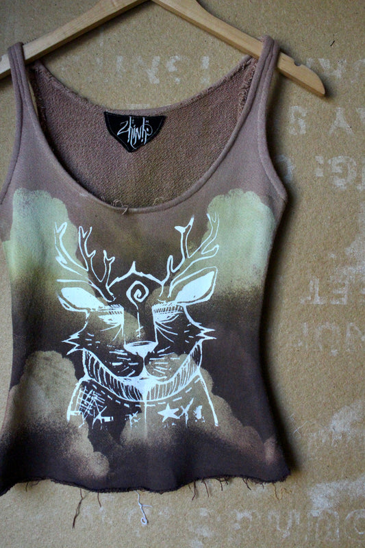 Medium - OOAk Roger Tank Top - 100% Organic cotton french terry - deadstock fabric