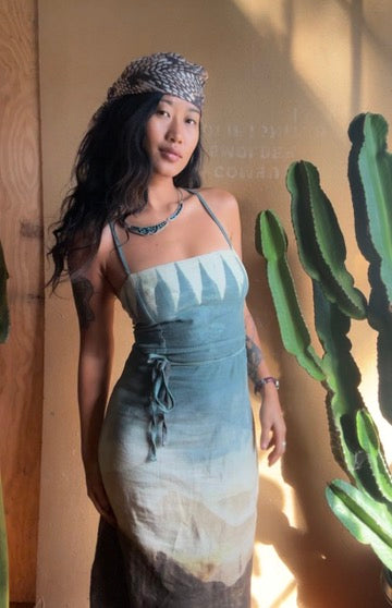 Small - Mountain Dress  - Stretchy Linen/Rayon