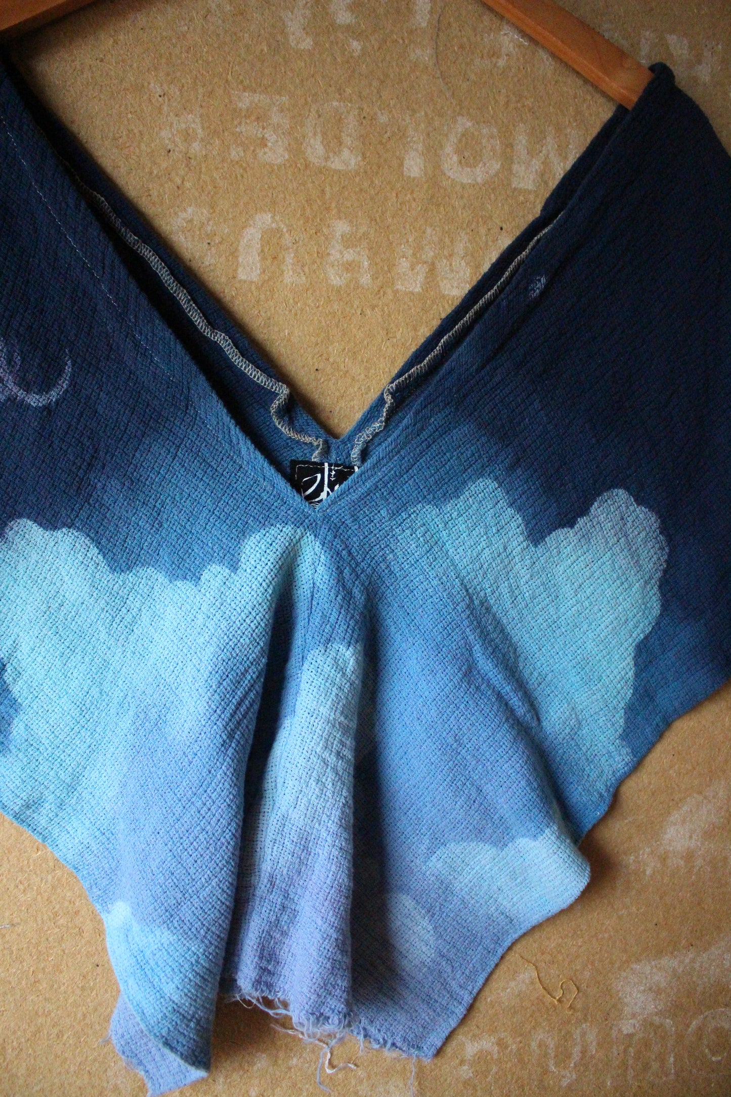 XS/Small - Midnight Blue Skies - Henka Top  - 100% Open Weave Cotton - Deaadstock - regenerazhinh