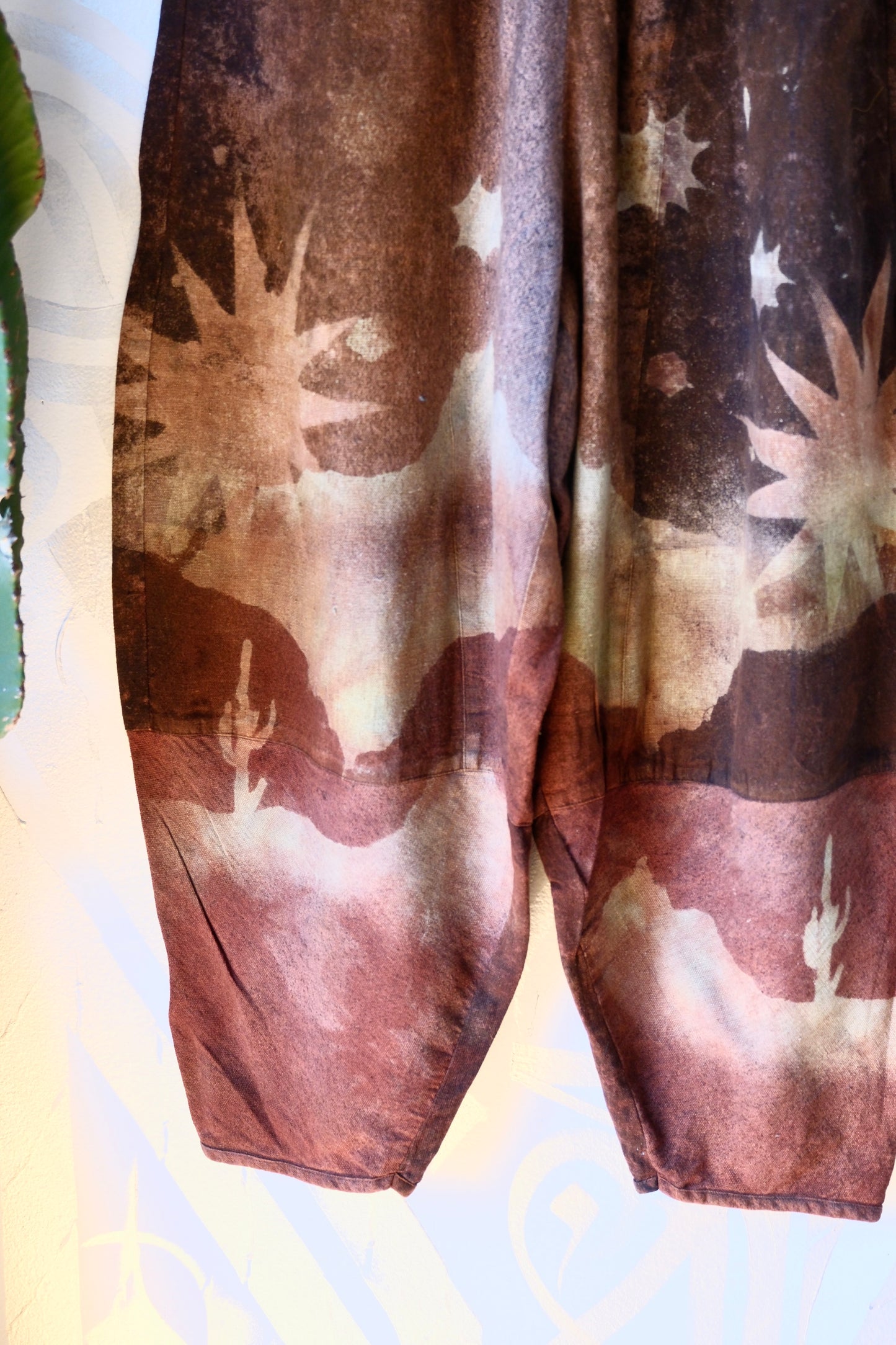 S/M -  Oxidation of the World/Canyon Star Burst -Kala Cotton Parachute pants - made from 100% Organic Kala Cotton