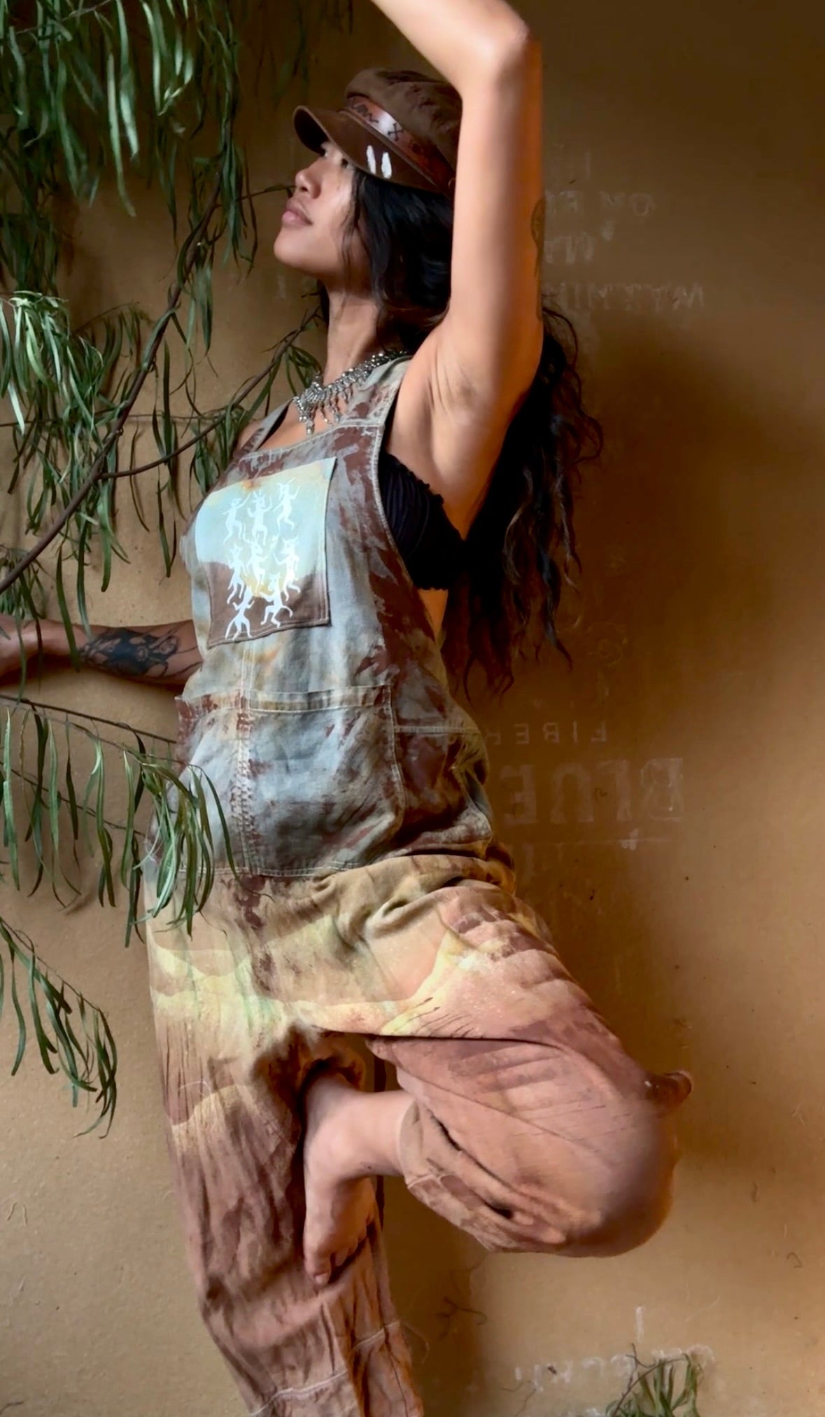 XS- OOAK - Celebration of Life - OXIDATE Marsupial Jumpsuit-(short length for 5.5ft and shorter) - 100%Cotton- Draw string waist