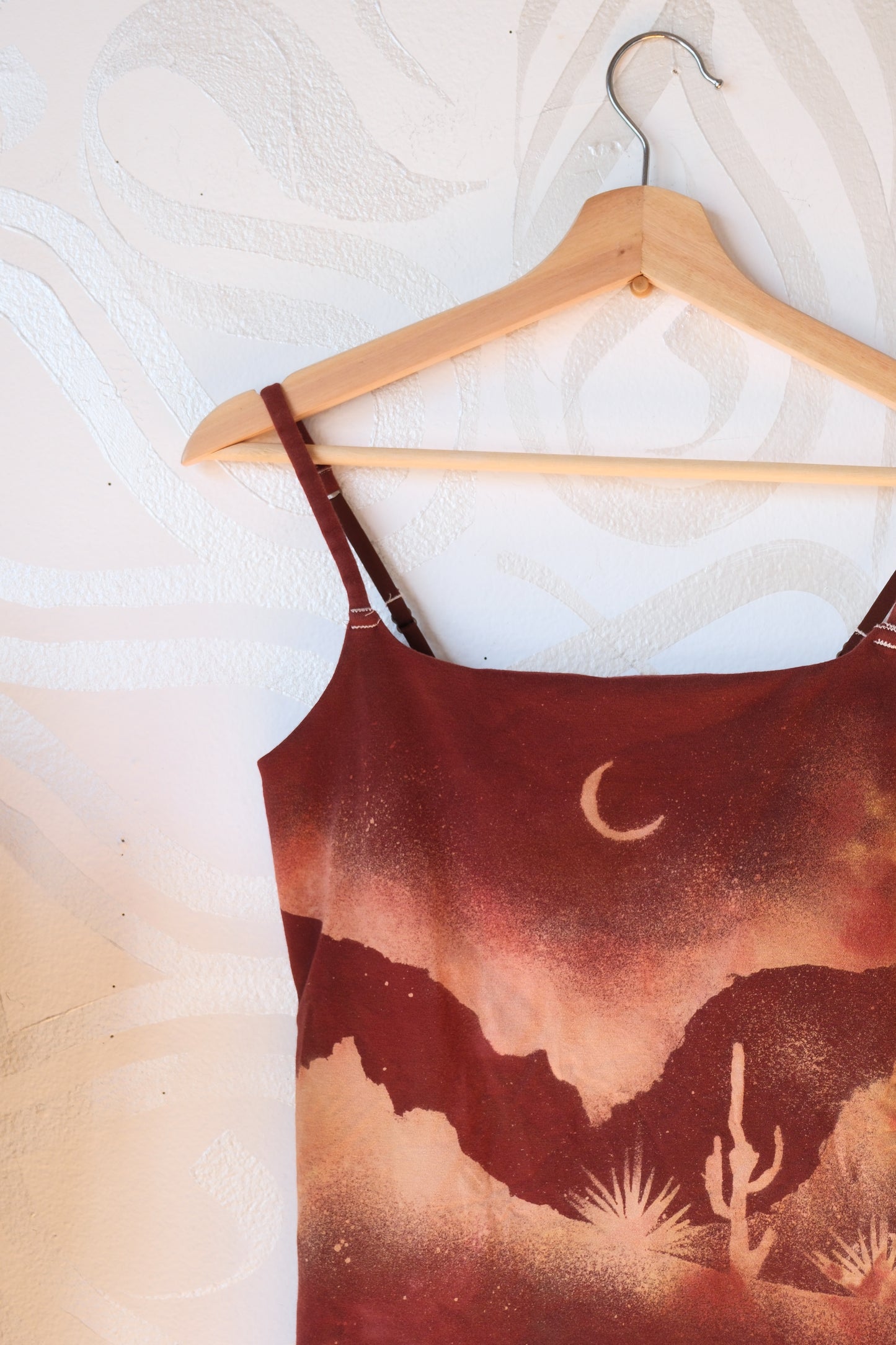 Large- Terracotta Minute Canyon- Cami Tank Top - 91% organic cotton and 9% elastane
