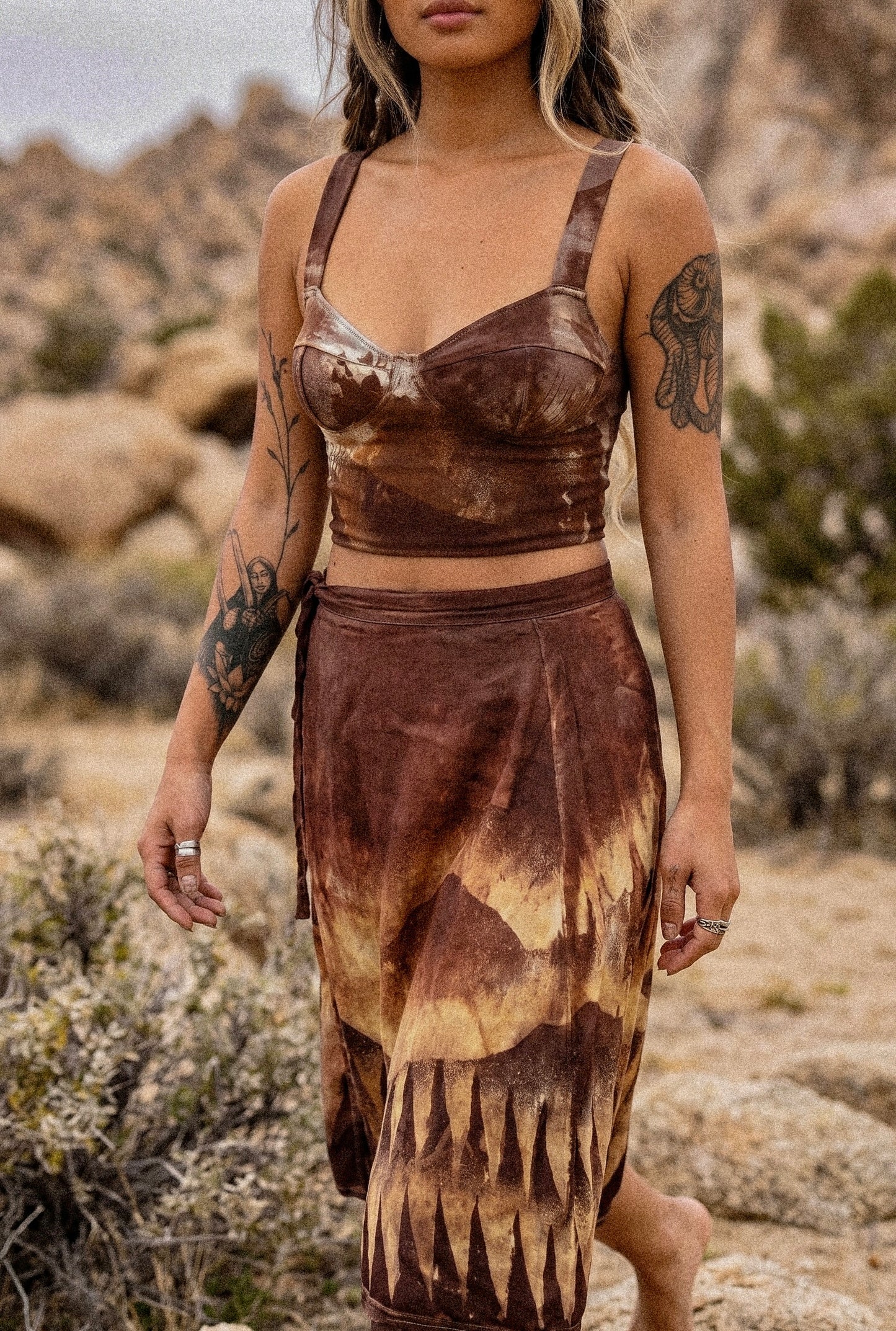Small- OXIDATE- Rusty- Cotton Corset Bustier Pull over Tank Top- 90% Organic Cotton, 10% Elastane - 4 way stretch- OOAK
