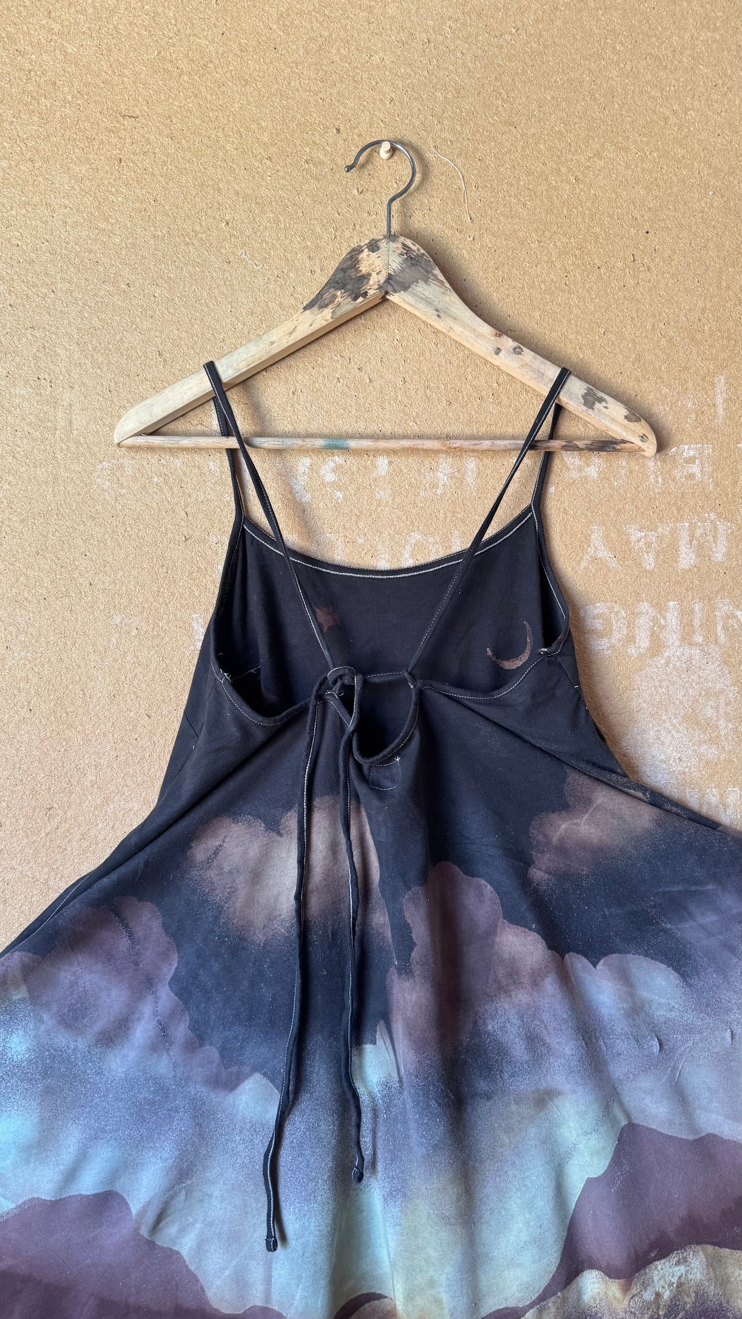 Full of Wonder SET (Fits - small and medium) Top and wide legged Pants - Adjustable Top straps - long tail fountain back - OOAK- One of one design- 100% Organic Cotton(has stretch to it and generous stretch waist pants ) soft