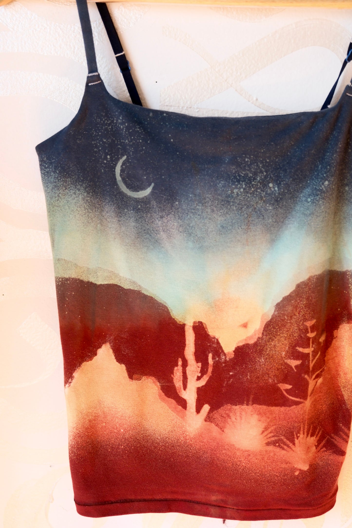 Large- Canyon Moonrise - Cami Tank Top - 91% organic cotton and 9% elastane