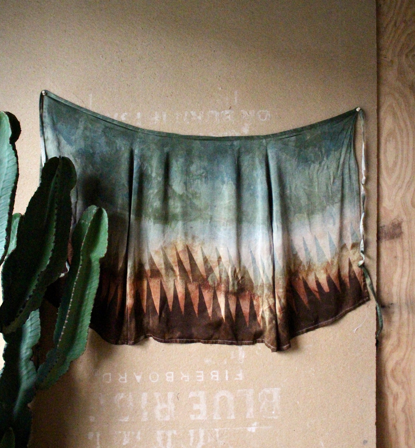 XS/Small/Medium - Mountainous Wrap Skirt - Semi Mini - Orange Peel Waste "Silk"