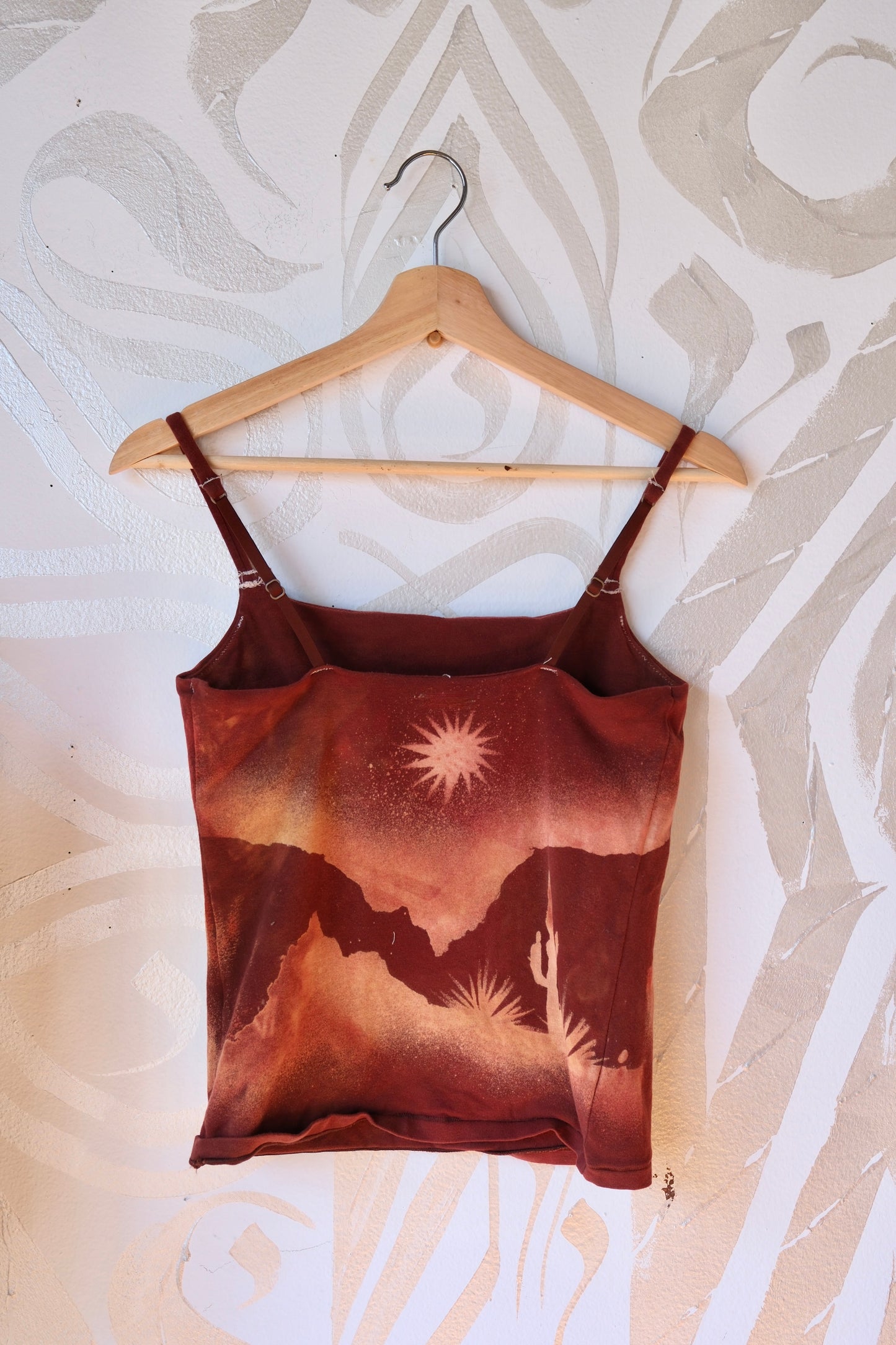 Large- Terracotta Minute Canyon- Cami Tank Top - 91% organic cotton and 9% elastane