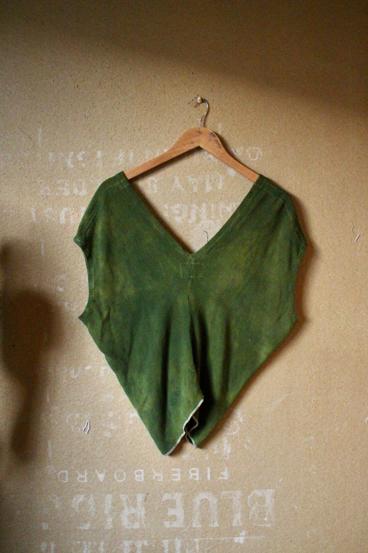 XS/S- Green Henka Top - Deadstock Fabric- Soft/fluid/unique weave cotton- 100%Cotton