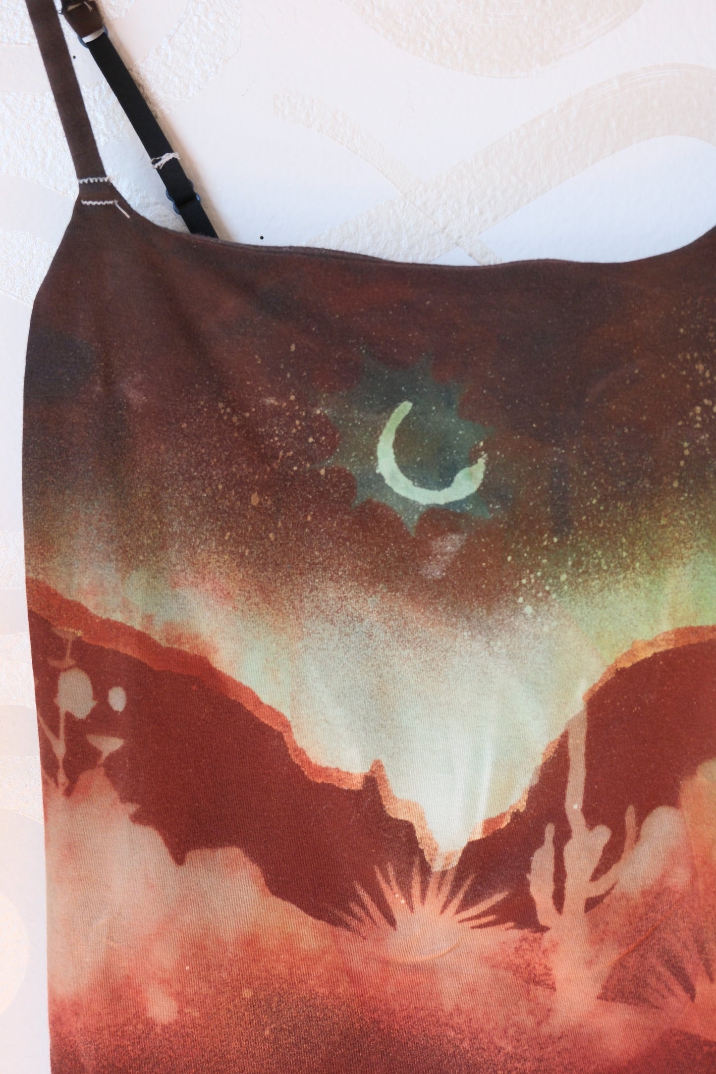 Small -  Moon glow Canyon Night - Cami Tank Top - 91% organic cotton and 9% elastane