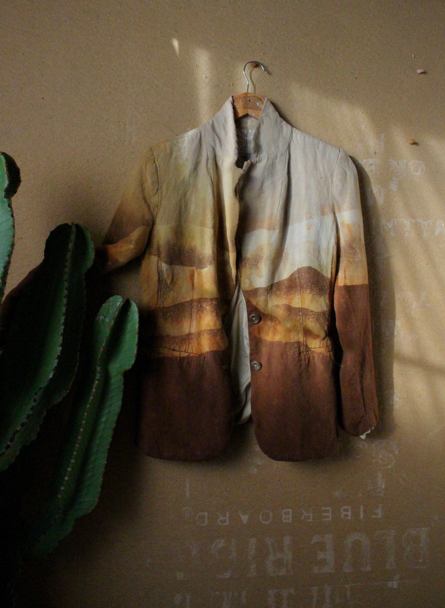 Sahara Blazer - Linen - Artist Business Proffessional Upcycled Blazer - Stitch Details