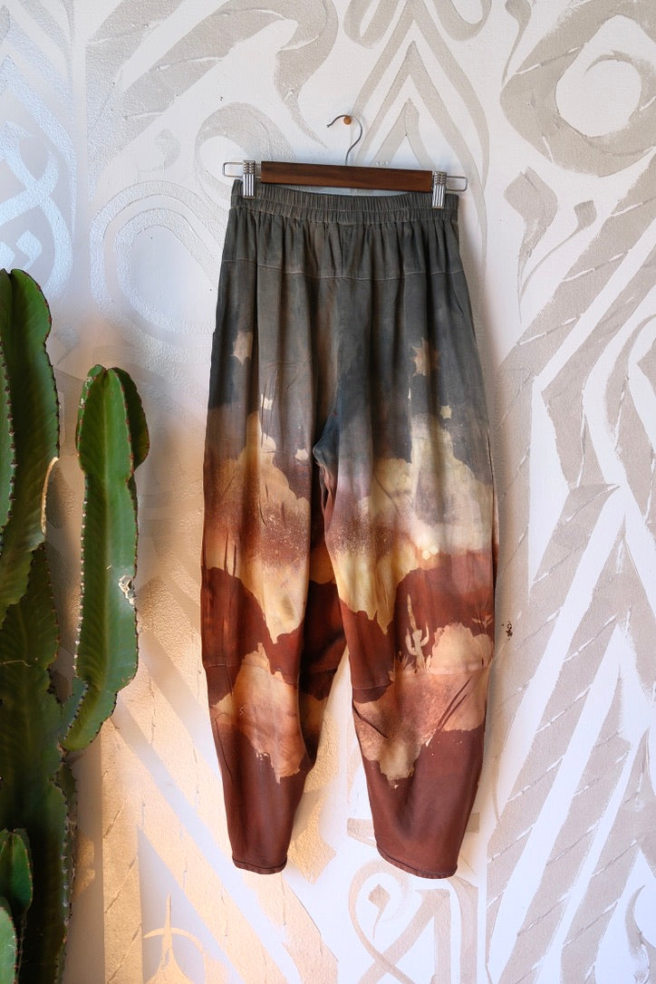SMALL - Canyon Daze Parachute pants - made from Lotus Agricultural waste vegan "silk"