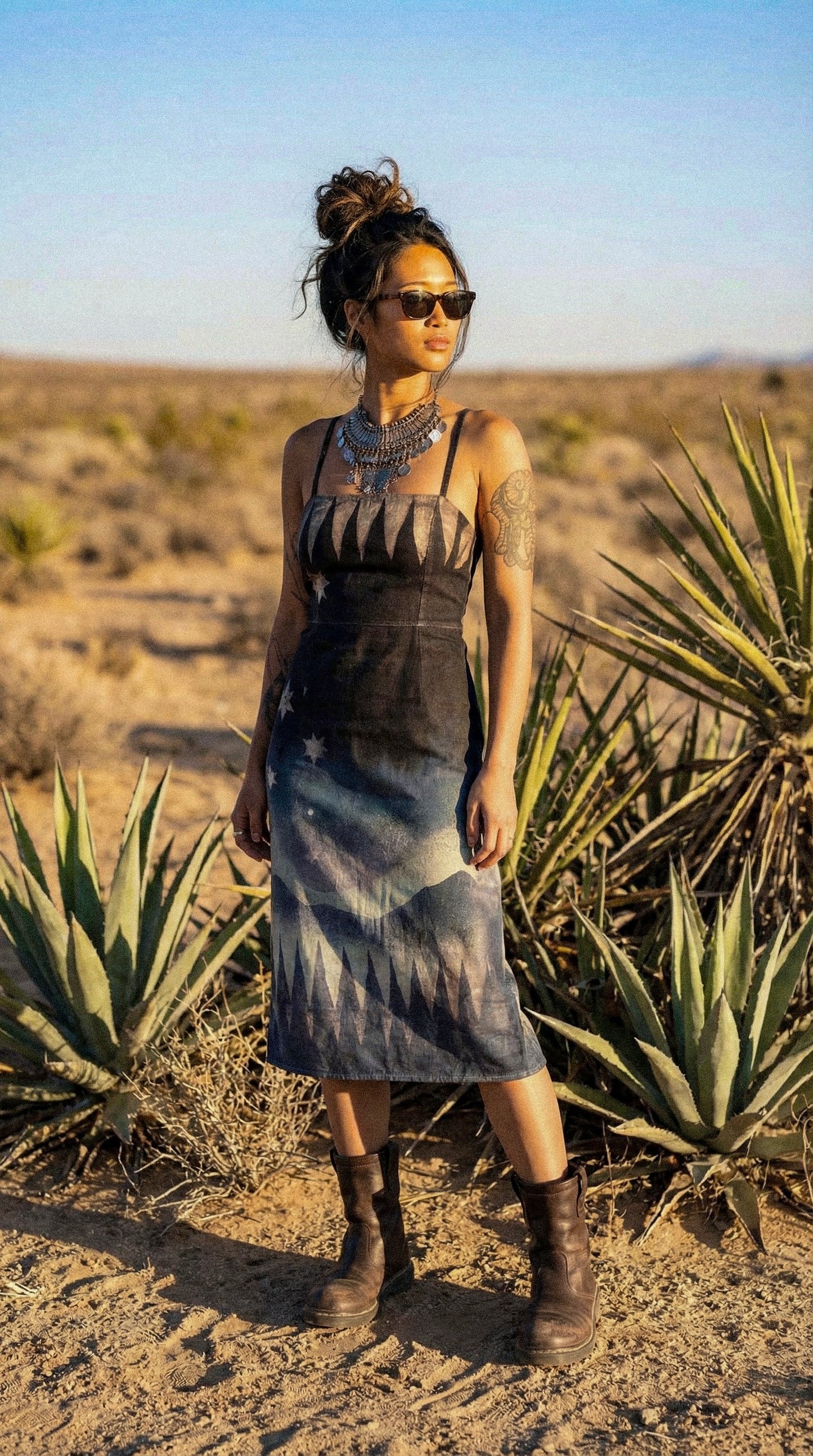 Small- Midnight Currents - OOAK- Upcycled - Regenera-zhinh-Stretchy- 50% Linen 48%Rayon 2 % Spndx