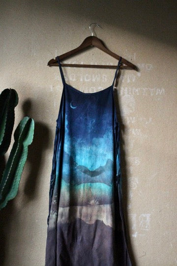 Small/Medium - Midnight Hike - The Zhinh DAI  Tunic tie Dress 100% Cotton