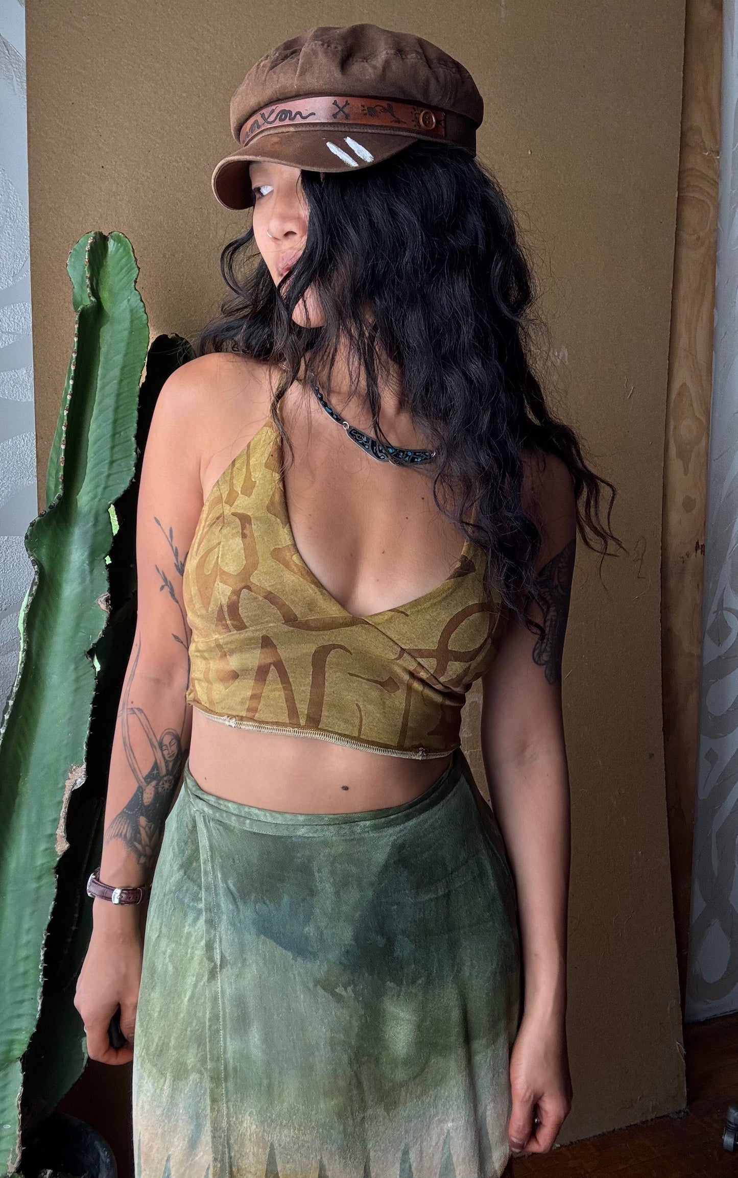 Small - Mustard- Darkoski X Zhinh Collaboration Crop Top