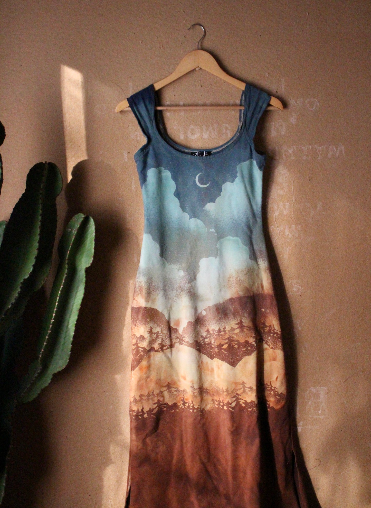 Small/Medium- OOAK Mountain hike - Basket Dress -94% Cotton 6% Cotton Heavy weight Thick Stretchy